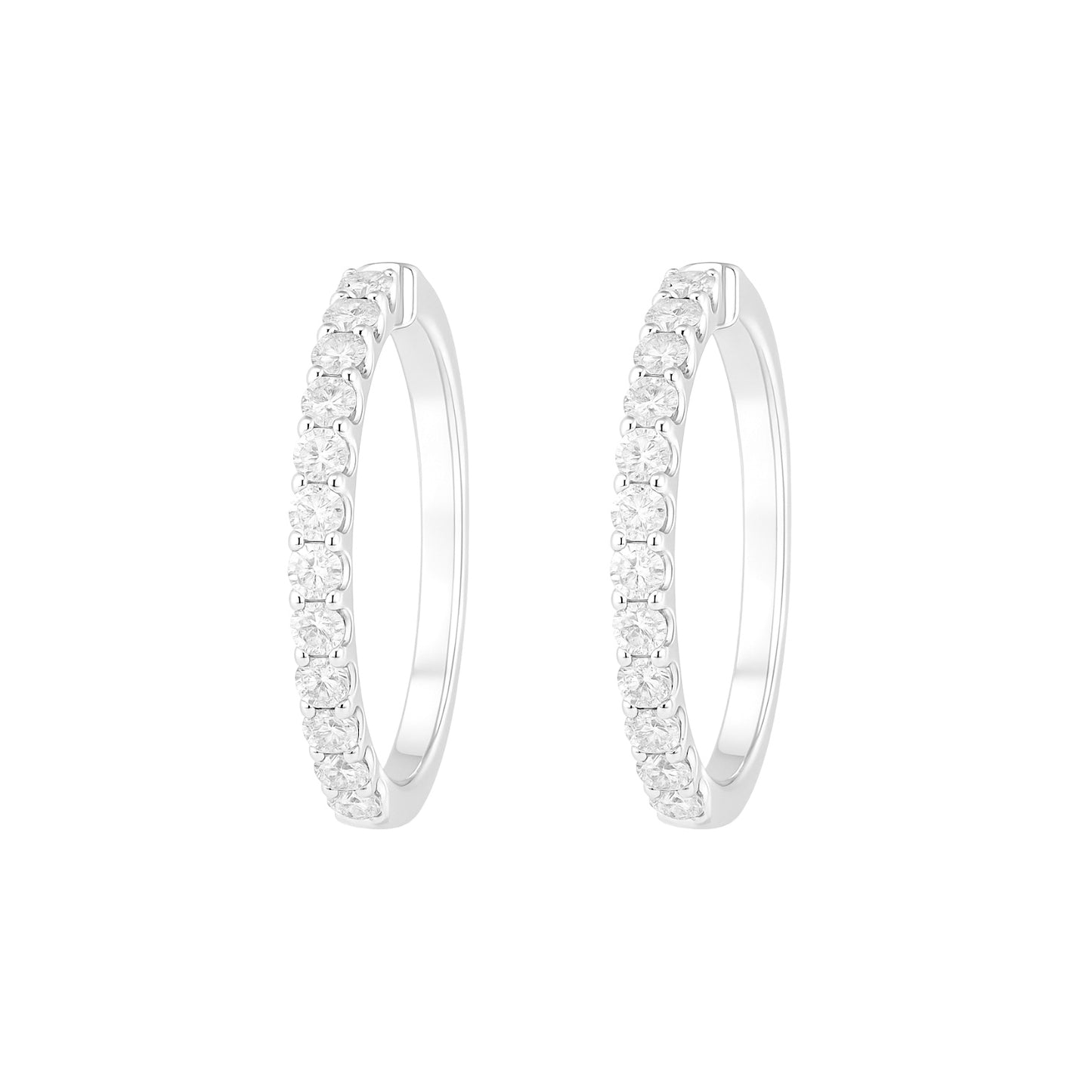 Lumine Inside-Out Lab Diamond Hoops – 1" | 2.5tcw | 14k White Gold