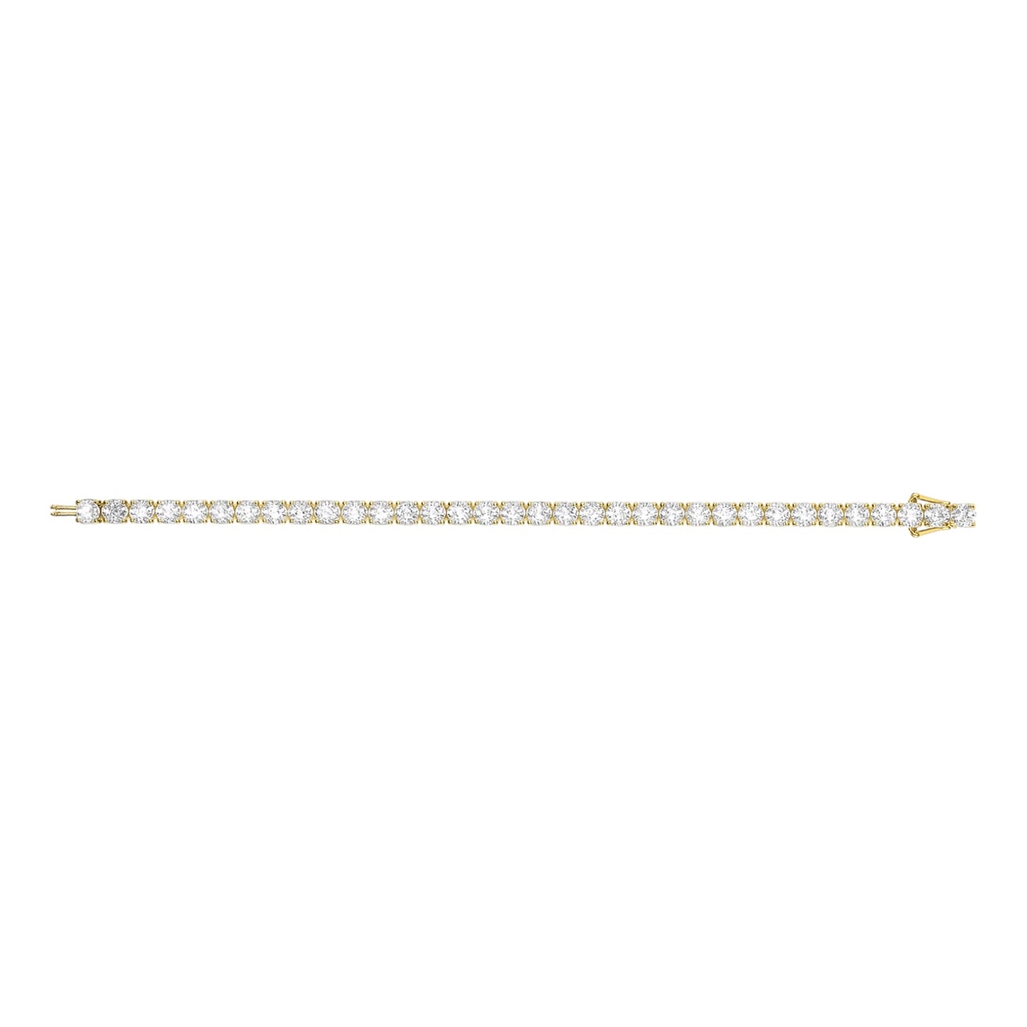 14k Yellow Gold Lab-Grown Diamond Tennis Bracelet – 11.00 tcw | 7"