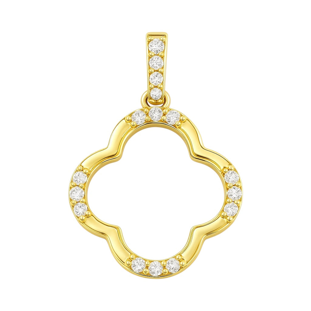 14k Yellow Gold and Natural Diamonds "Beck" Pendant (0.23tcw)