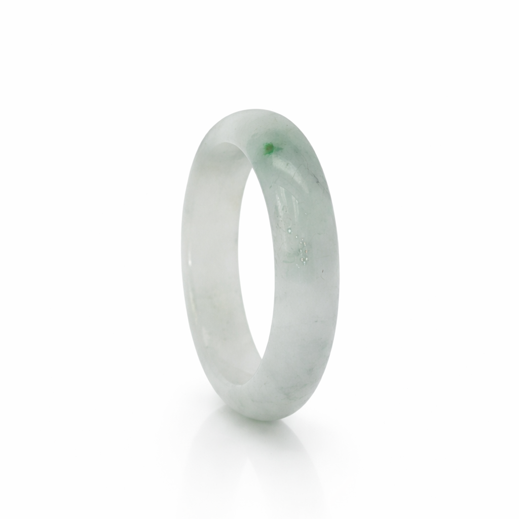 18.5mm A-Grade Natural Jadeite Abacus Ring