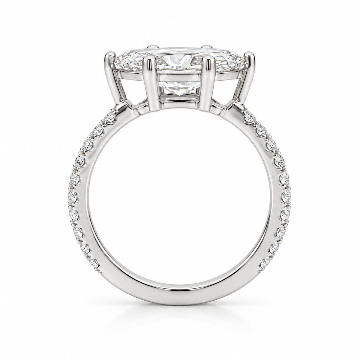 14k Gold East/West 2ct Marquise Lab Diamond Engagement Ring | H VS | 2.42ctw
