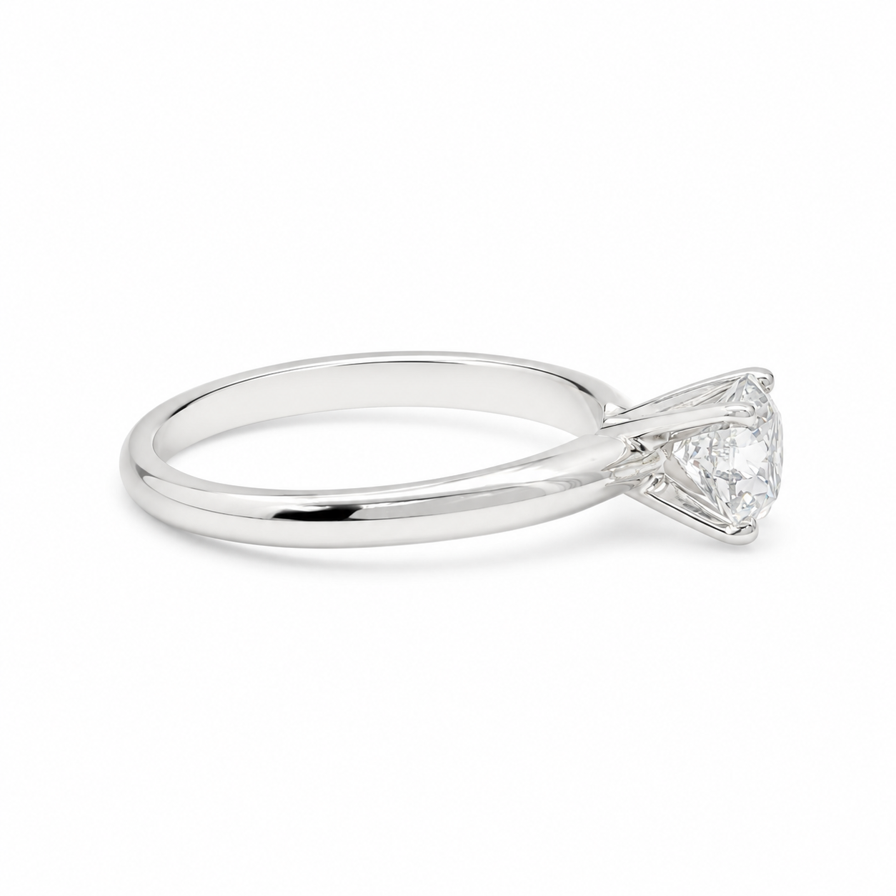 14k White Solitaire Engagement Ring (1.04 carats)