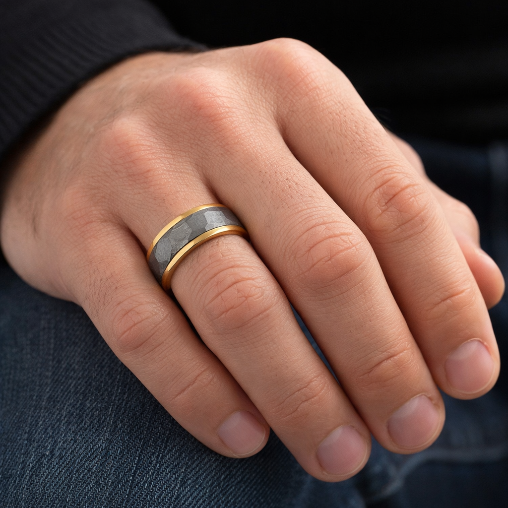 "Ambrosia" 8mm Tungsten Wedding Band (sz 10)