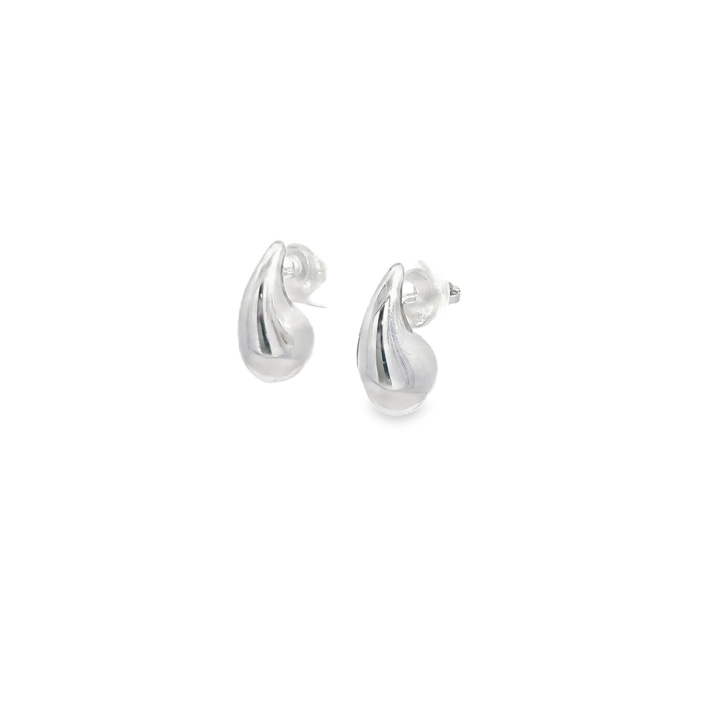 14k White Gold Rain Drop Earrings