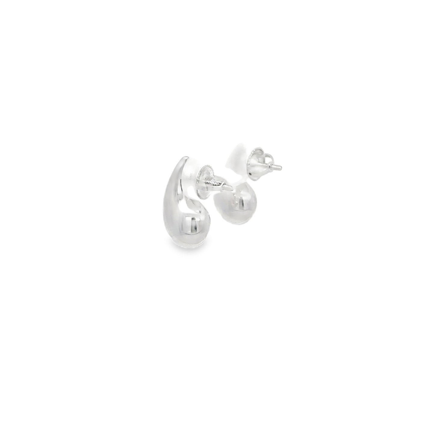 14k White Gold Rain Drop Earrings