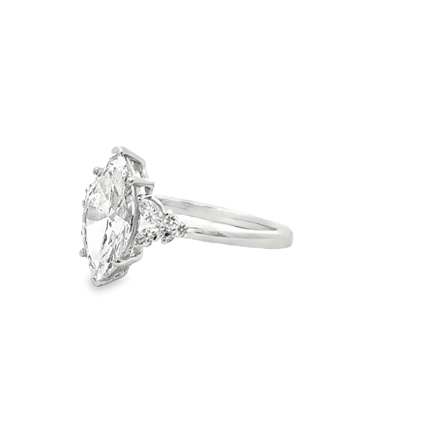 2.05ct Marquise Cut Engagement Ring on 14k White Gold