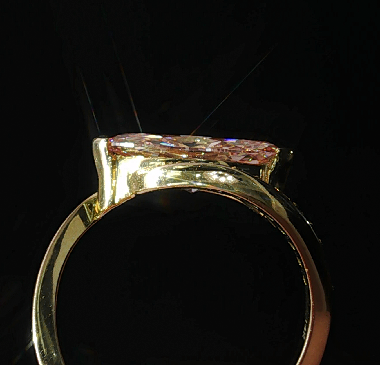 "Eye of Grace" 2.09 tcw Pink Lab Grown Diamond in 14k Gold