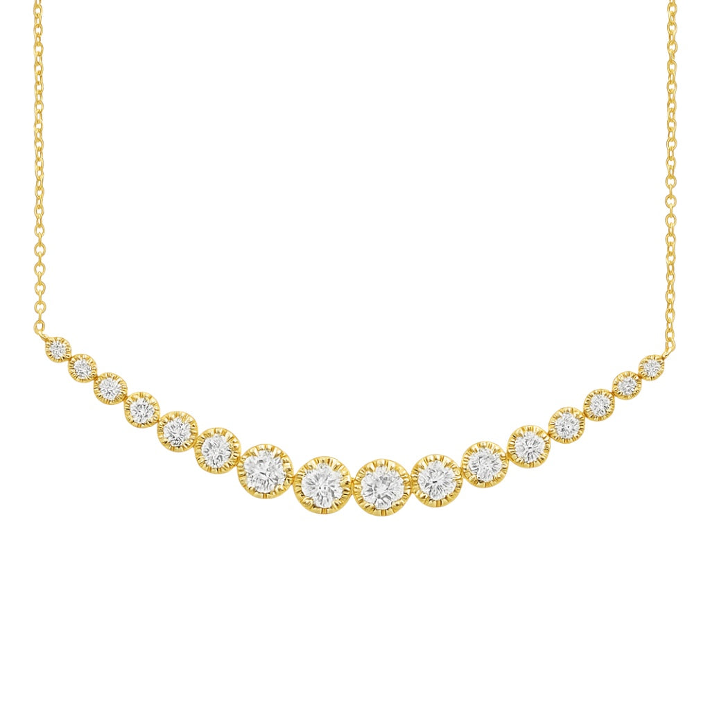 10k Gold with Graduated Lab Diamond Pendant Necklace (0.46 tcw)