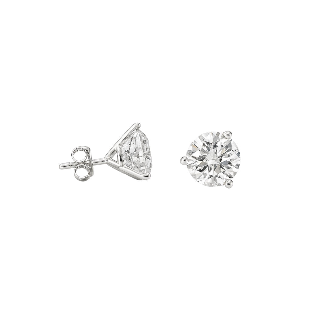 14k White Gold Martini Studs w/ Lab Grown Diamond (2.00 tcw)
