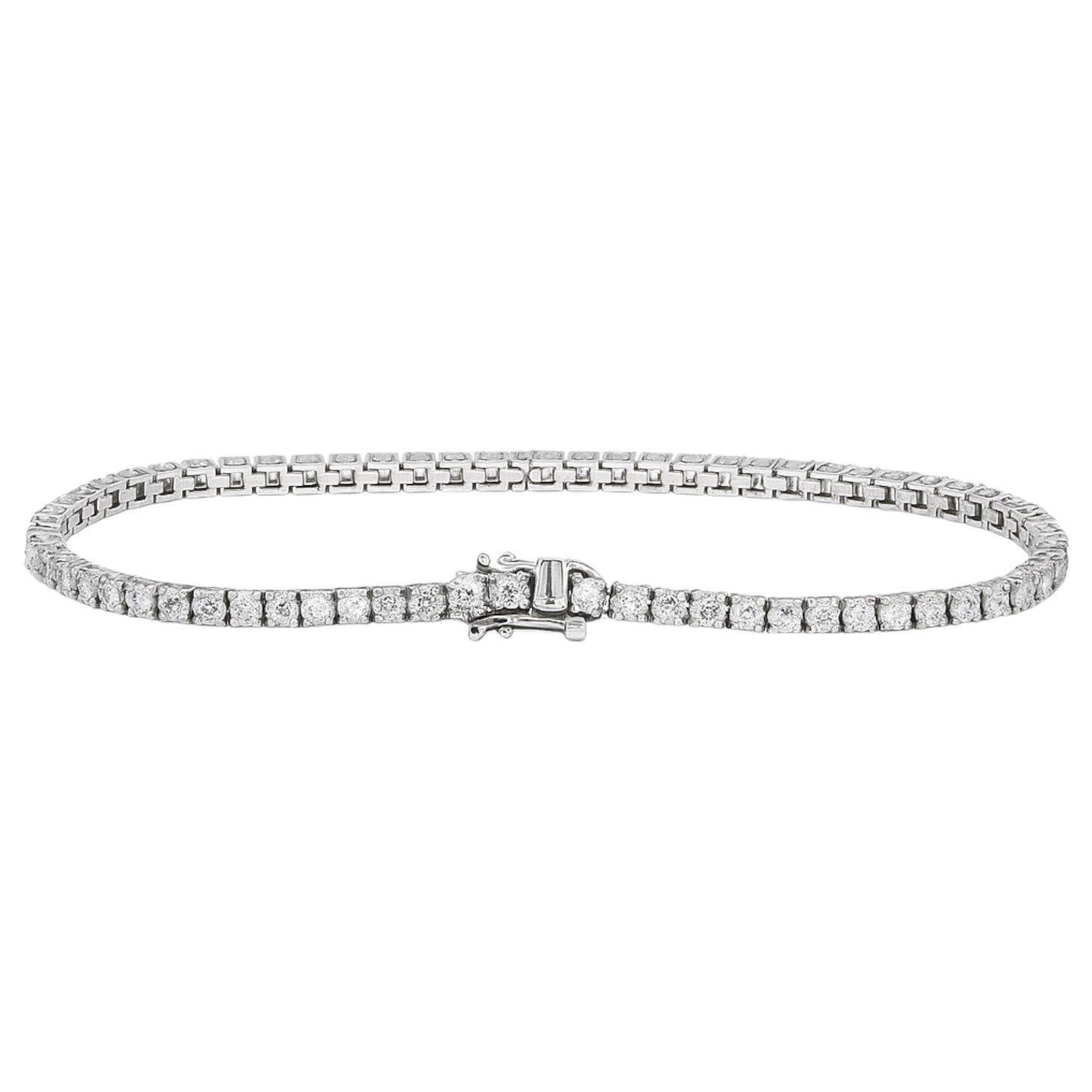 14k White Gold Tennis Bracelet w/ Lab Grown Diamonds - 3.38 tcw | 7"