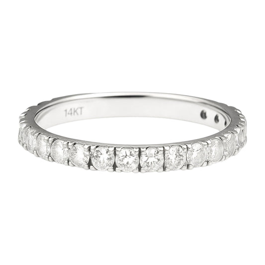 14k White Gold Lab-Grown Diamond 3/4 Eternity Band – 0.75 tcw | 2.25mm