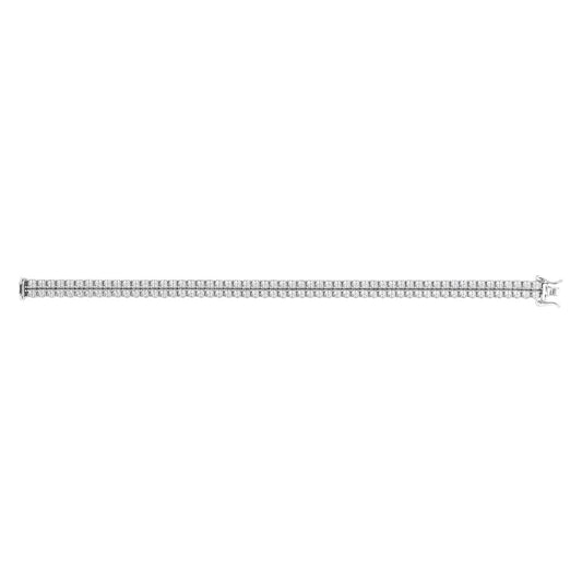 14k White Gold Double Row Tennis Bracelet 1.85  t.c.w