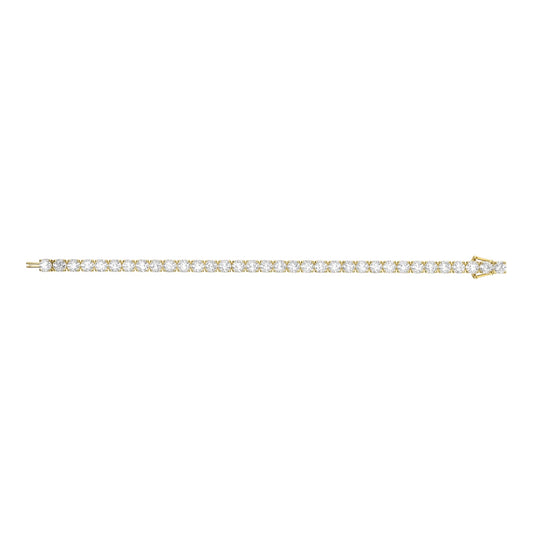 14k Yellow Gold Lab-Grown Diamond Tennis Bracelet – 11.00 tcw | 7"