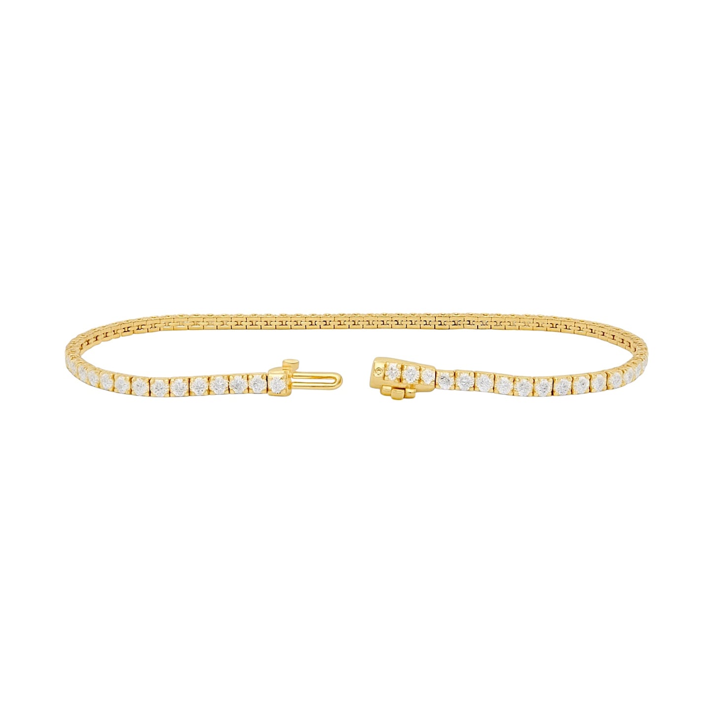 14k Yellow Gold 7" LGD Tennis Bracelet (3.00tcw)