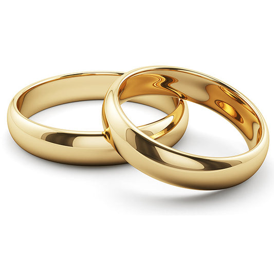 14k Gold High Polished Unisex Band Lightweight