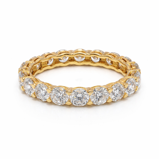 14k Yellow Gold CZ Eternity Band