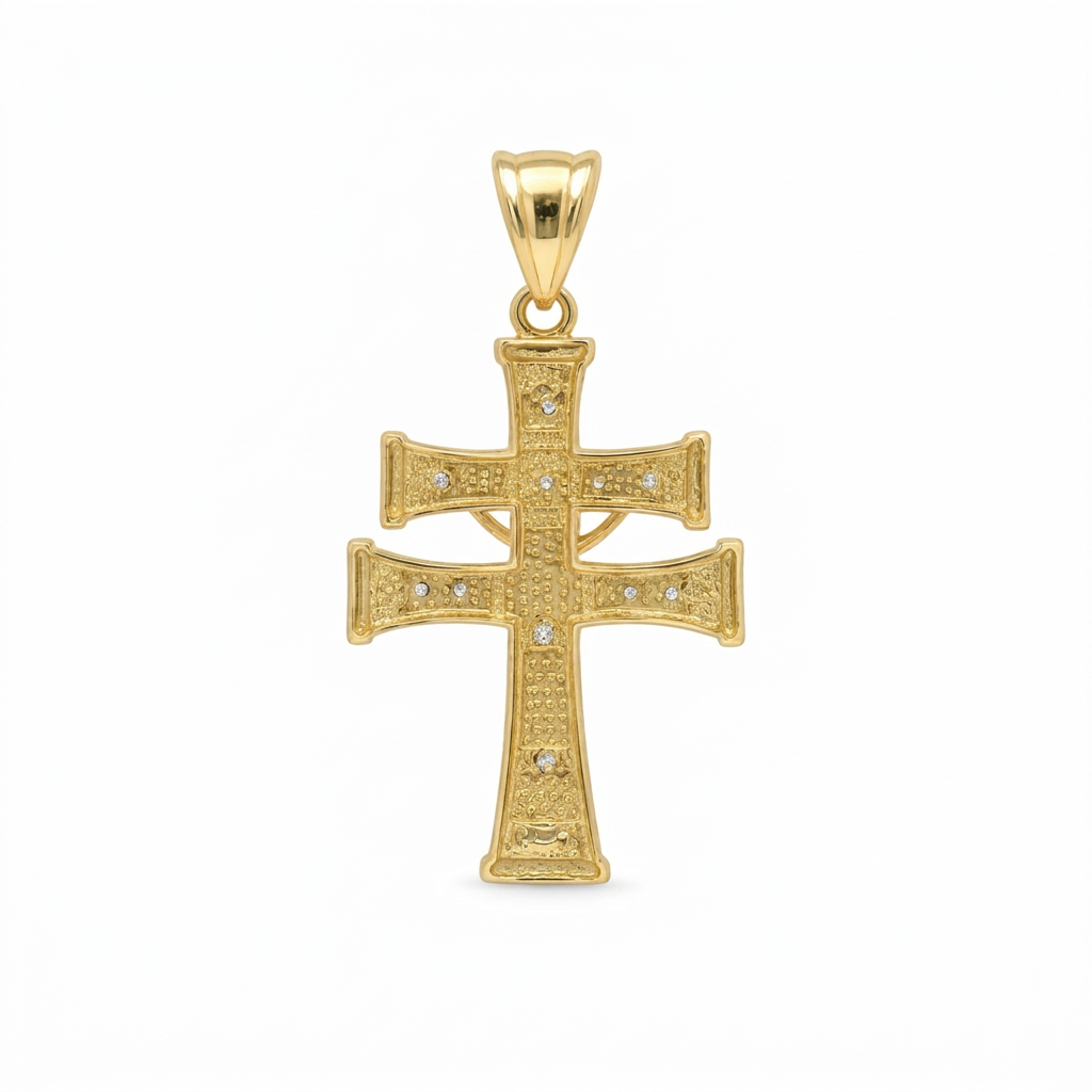 14k Gold Matte Jesus Crucifix Pendant | 10.4g