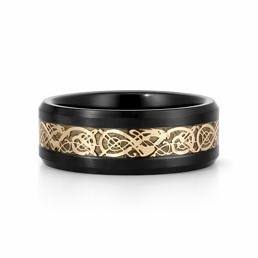 "Óengus" 8mm Tungsten Wedding Band (sz 10)