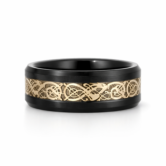 "Óengus" 8mm Tungsten Wedding Band (sz 10)