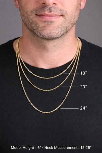 14k Solid Rope Chain Necklace | 3mm | 24"