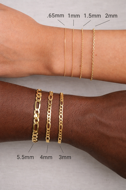 14k Solid Rope Chain Necklace | 3mm | 24"