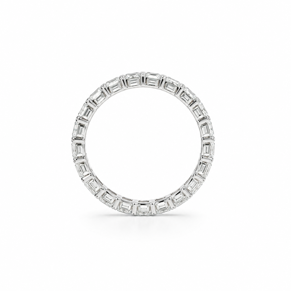 18k White Gold Baguette Lab Grown Diamond Eternity Band