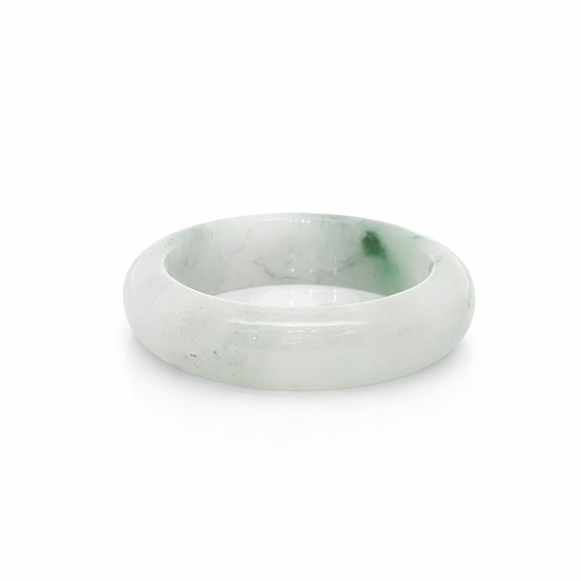 18.5mm A-Grade Natural Jadeite Abacus Ring