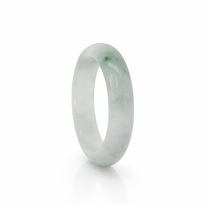 18.5mm A-Grade Natural Jadeite Abacus Ring