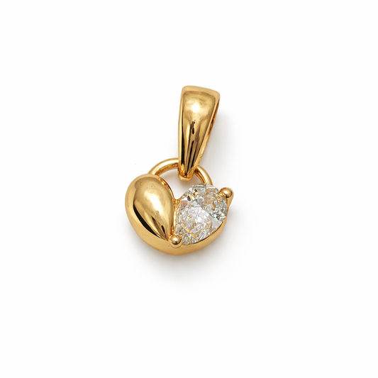 14k Gold Natural Diamond Heart Pendant (0.20tcw)