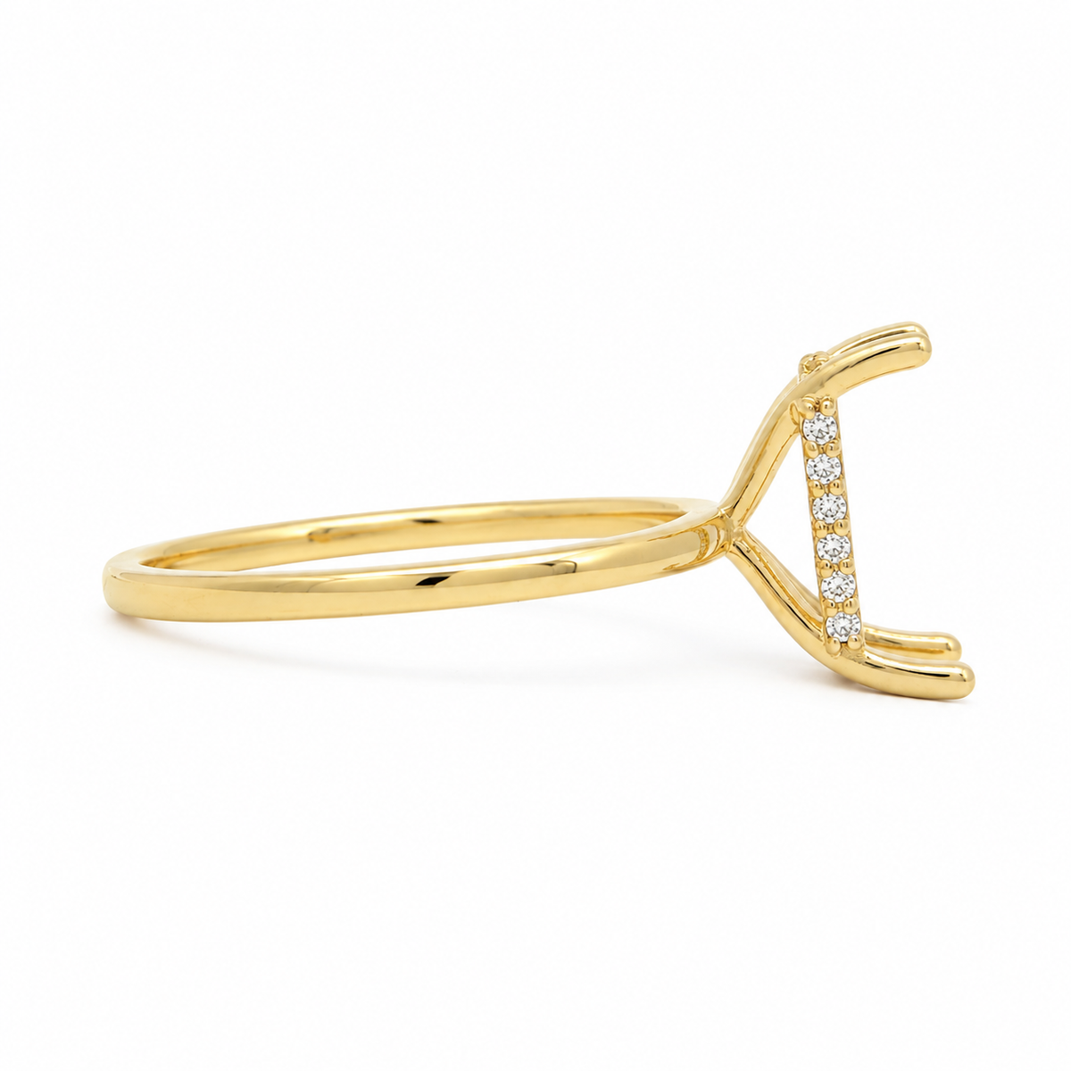 14k Gold Hidden Halo Lab Diamond Engagement Ring Mounting | 0.25ctw Lab Grown Diamonds