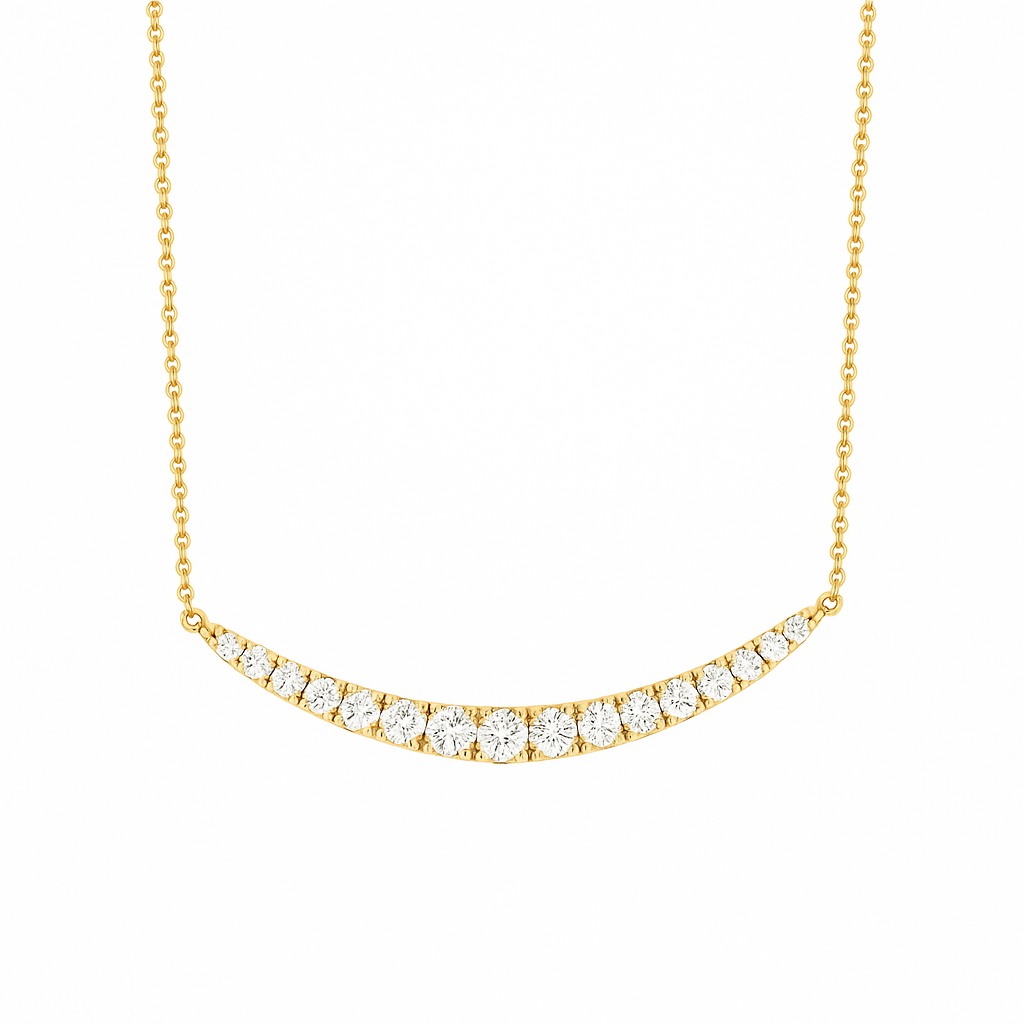 10k Gold with Graduated Lab Diamond Pendant Necklace (0.48 tcw)