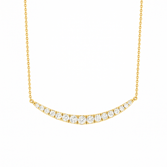10k Gold with Graduated Lab Diamond Pendant Necklace (0.48 tcw)