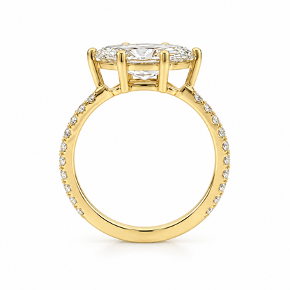 14k Gold East/West 2ct Marquise Lab Diamond Engagement Ring | H VS | 2.42ctw