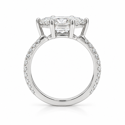 14k Gold East/West 2ct Marquise Lab Diamond Engagement Ring | H VS | 2.42ctw