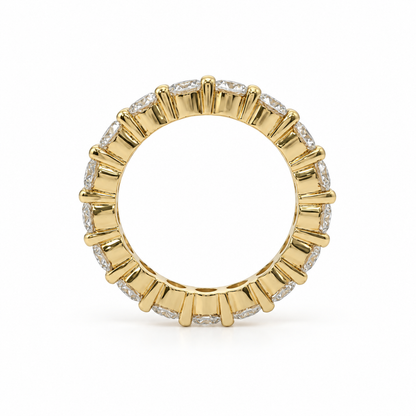 18k Yellow Gold 2.70ctw Round Lab Diamond Eternity Band| 3.5mm | Size 4.75