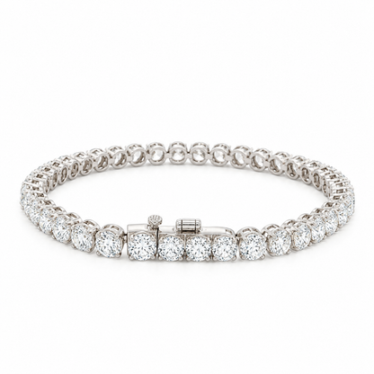 Platinum 4mm Lab Grown Diamond Tennis Bracelet | 6.5" | 9.8ctw