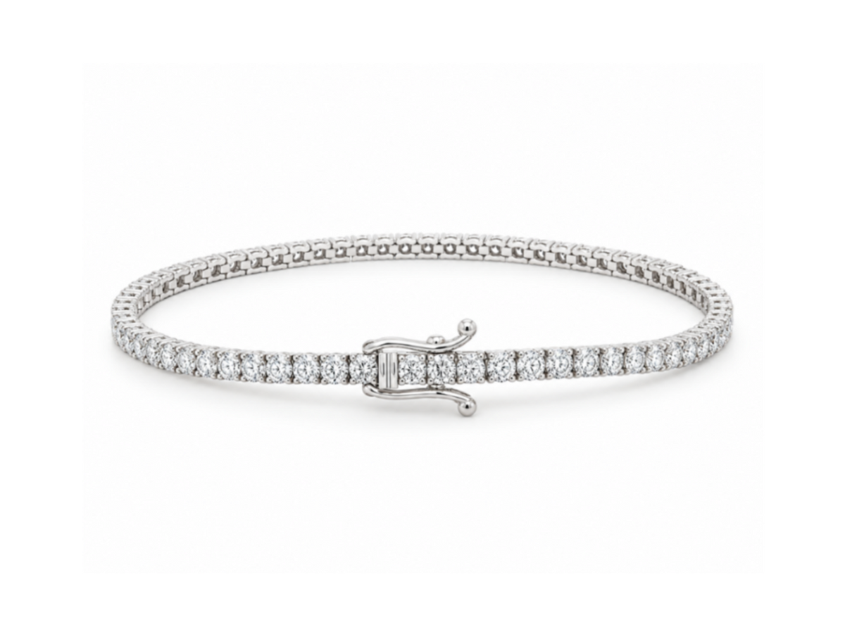 14k White Gold Lab Diamond Tennis Bracelet — 7" | 3.45 tcw