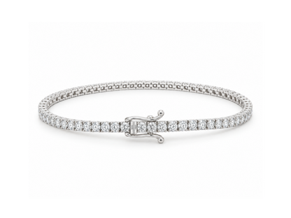 14k White Gold Lab Diamond Tennis Bracelet — 7" | 3.45 tcw