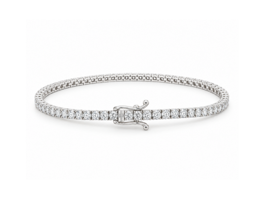 14k White Gold Lab Diamond Tennis Bracelet — 7" | 3.45 tcw