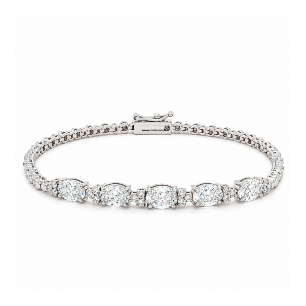 14k White Gold Lab Diamond Tennis Bracelet | 2.26ctw