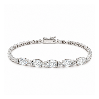 14k White Gold Lab Diamond Tennis Bracelet | 2.26ctw