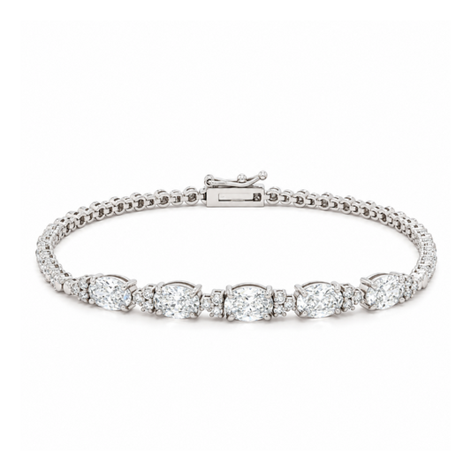 14k White Gold Lab Diamond Tennis Bracelet | 2.26ctw