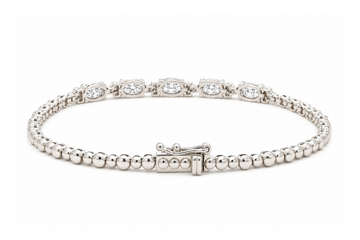 14k White Gold Lab Diamond Tennis Bracelet | 2.26ctw