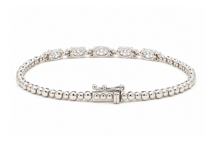 14k White Gold Lab Diamond Tennis Bracelet | 2.26ctw