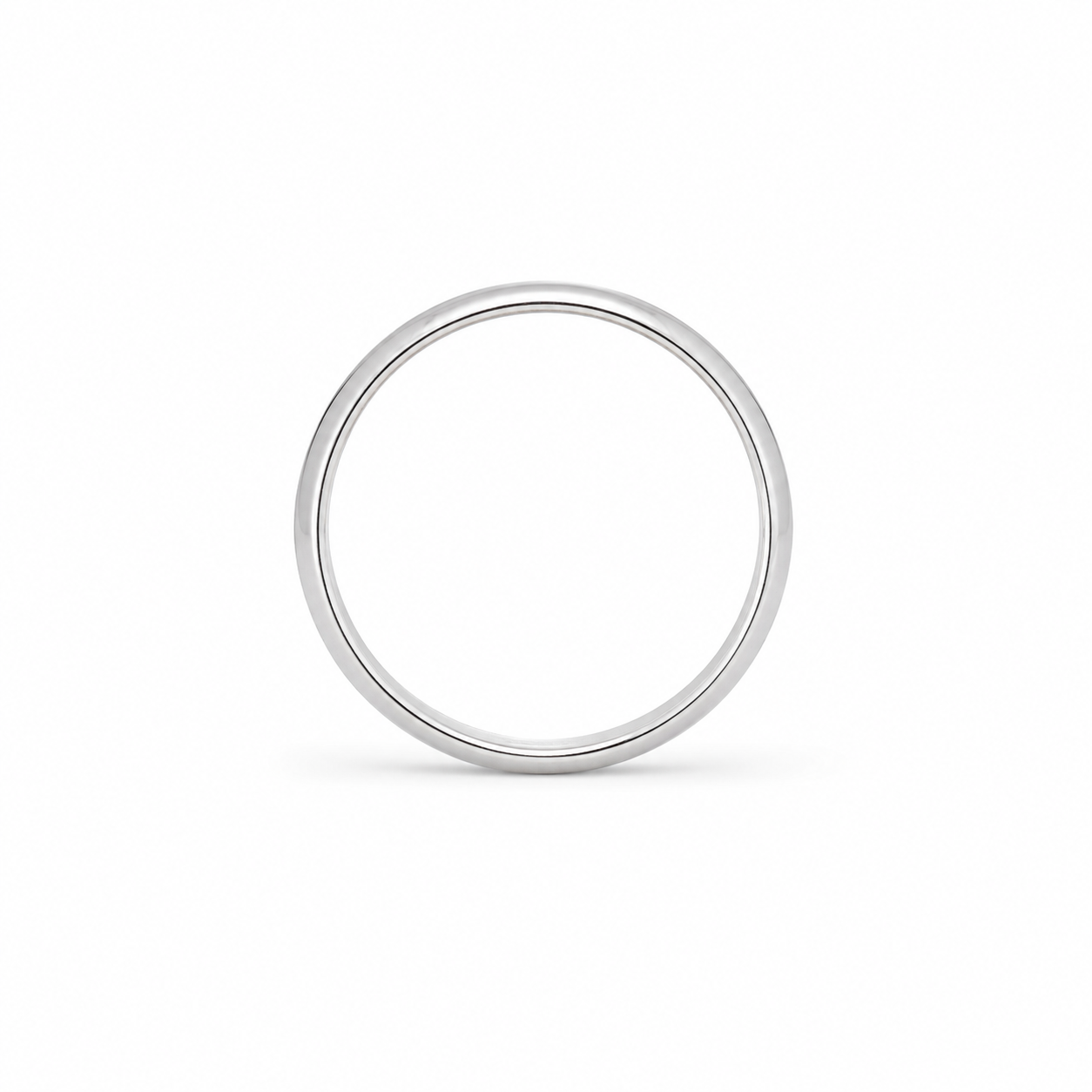 14k White Gold High Polished Unisex Band Lightweight