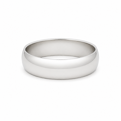 14k White Gold High Polished Unisex Band Lightweight