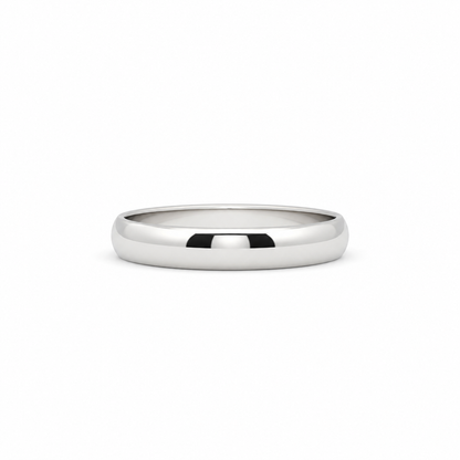 14k White Gold High Polished Unisex Band Lightweight