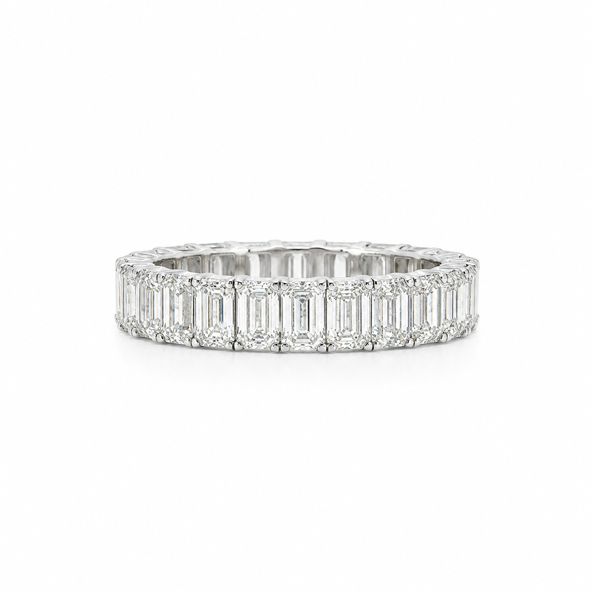 18k White Gold Baguette Lab Grown Diamond Eternity Band