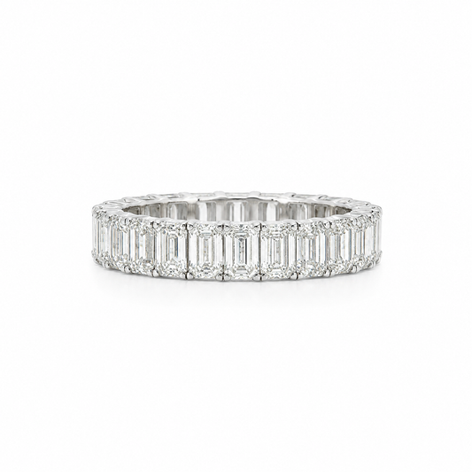 18k White Gold Baguette Lab Grown Diamond Eternity Band