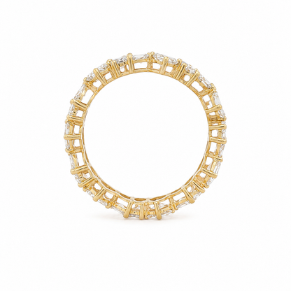 18k Yellow Gold Multi-Shape Lab Grown Diamond Eternity Band